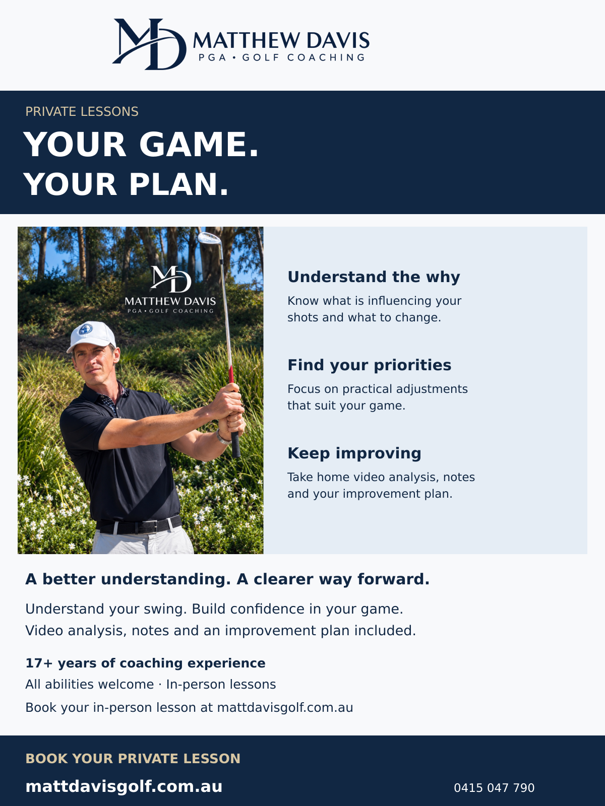 Private Lessons coaching poster